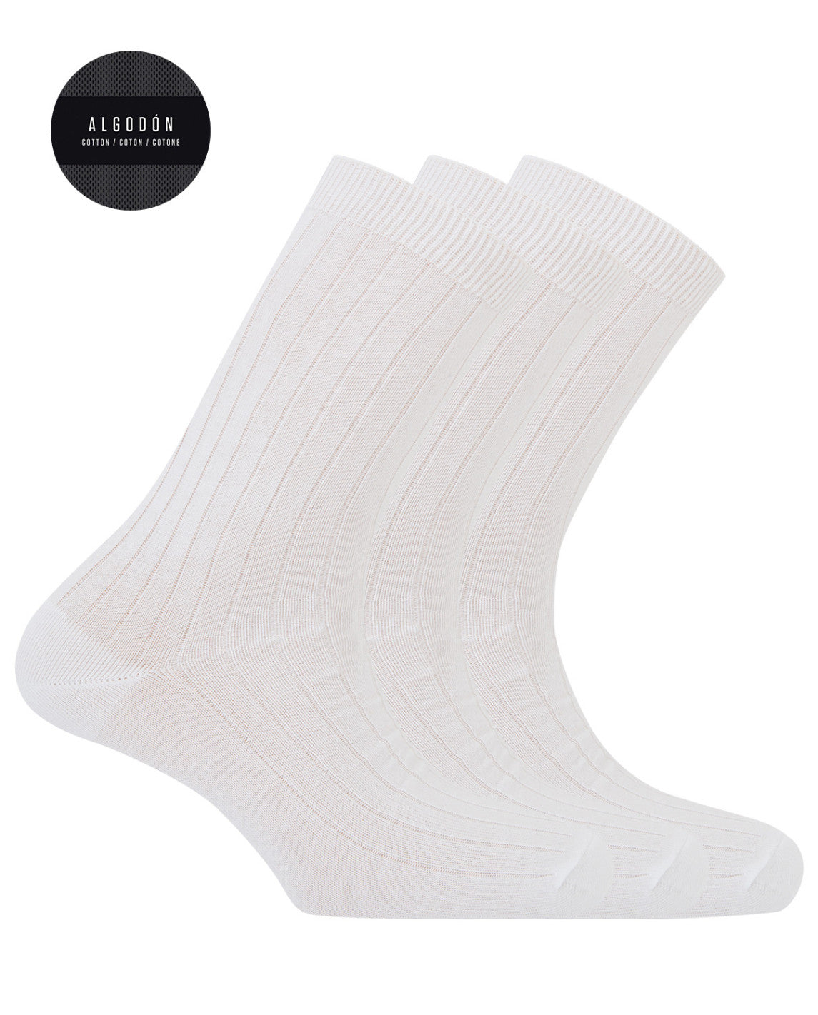 PACK-3 CALCETINES DE ALGODON BASIX CANALÉ
