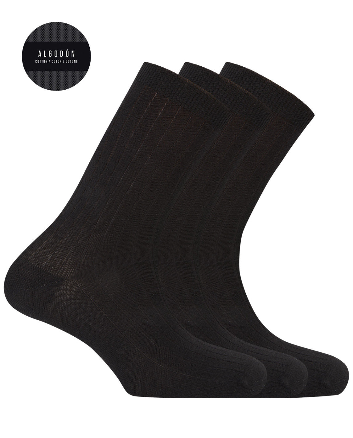 PACK-3 CALCETINES DE ALGODON BASIX CANALÉ
