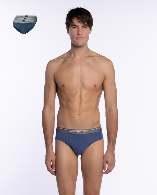 PACK-3 SLIPS BASIX PUNTO BLANCO 529