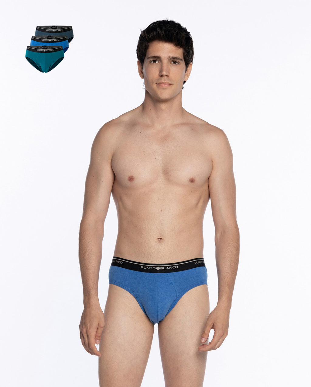 PACK-3 SLIPS BASIC PUNTO BLANCO 674