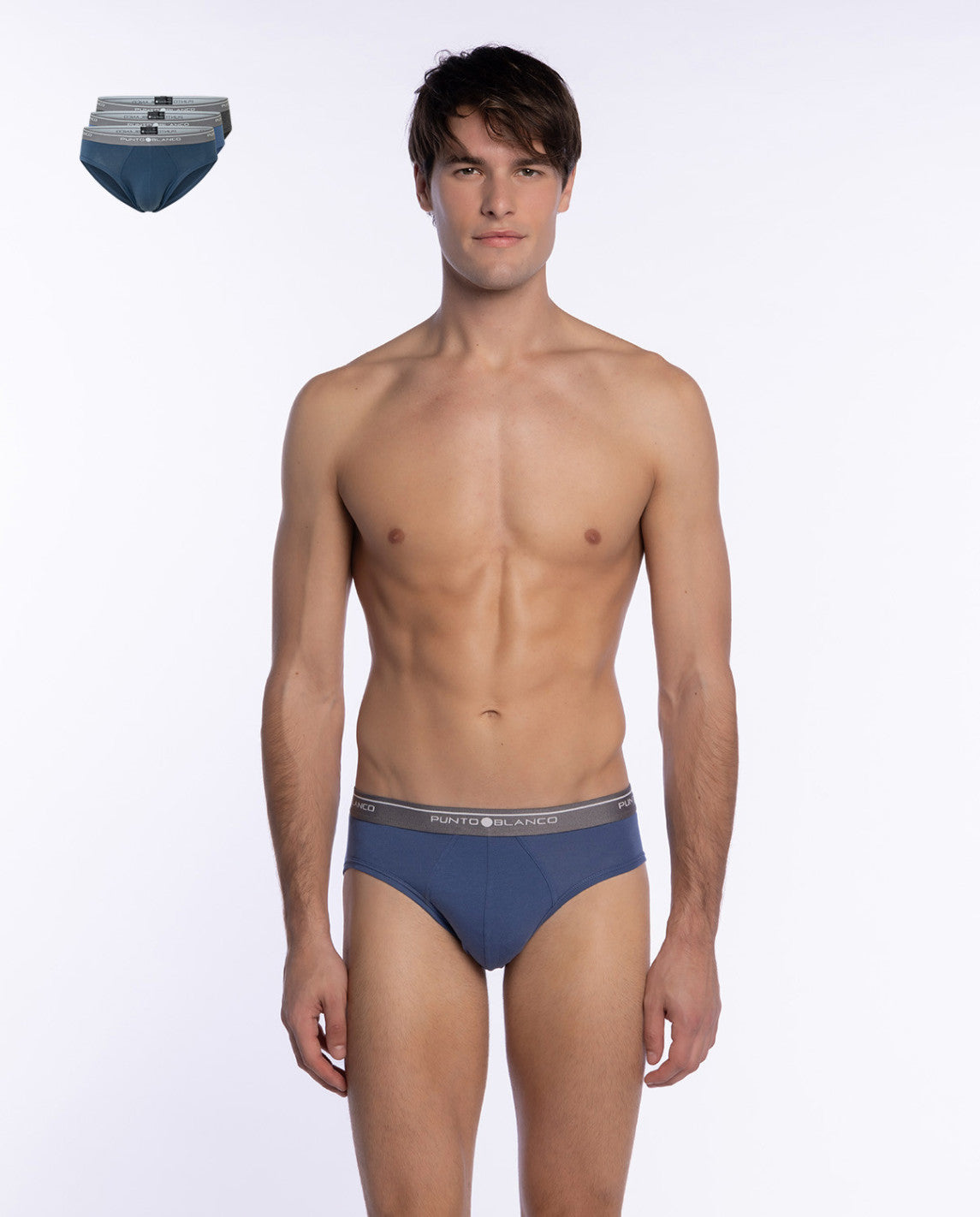 PACK-3 SLIPS BASIX PUNTO BLANCO 554