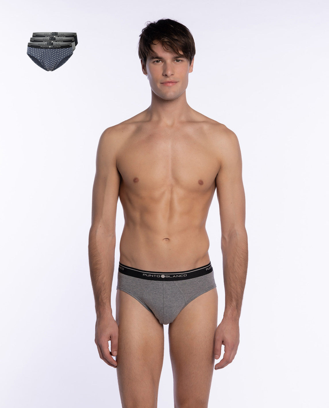PACK-3 SLIPS BASIX PUNTO BLANCO 522