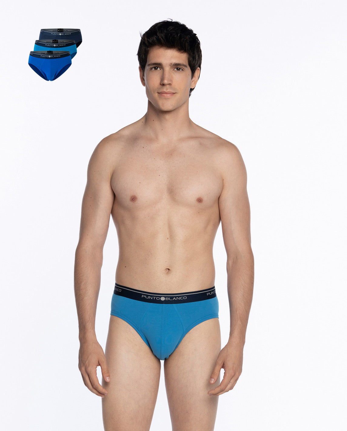 PACK-3 SLIPS BASIX PUNTO BLANCO 673