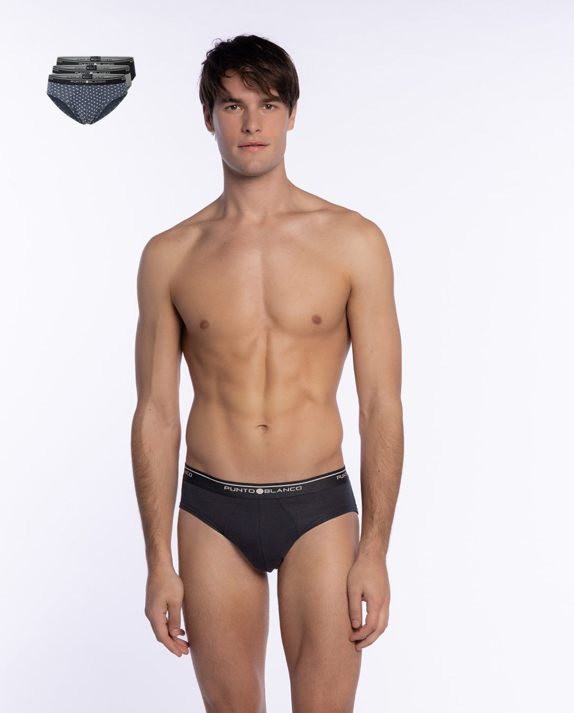 PACK-3 SLIPS BASIX PUNTO BLANCO 522