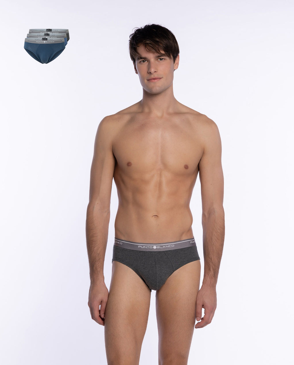 PACK-3 SLIPS BASIX PUNTO BLANCO 554