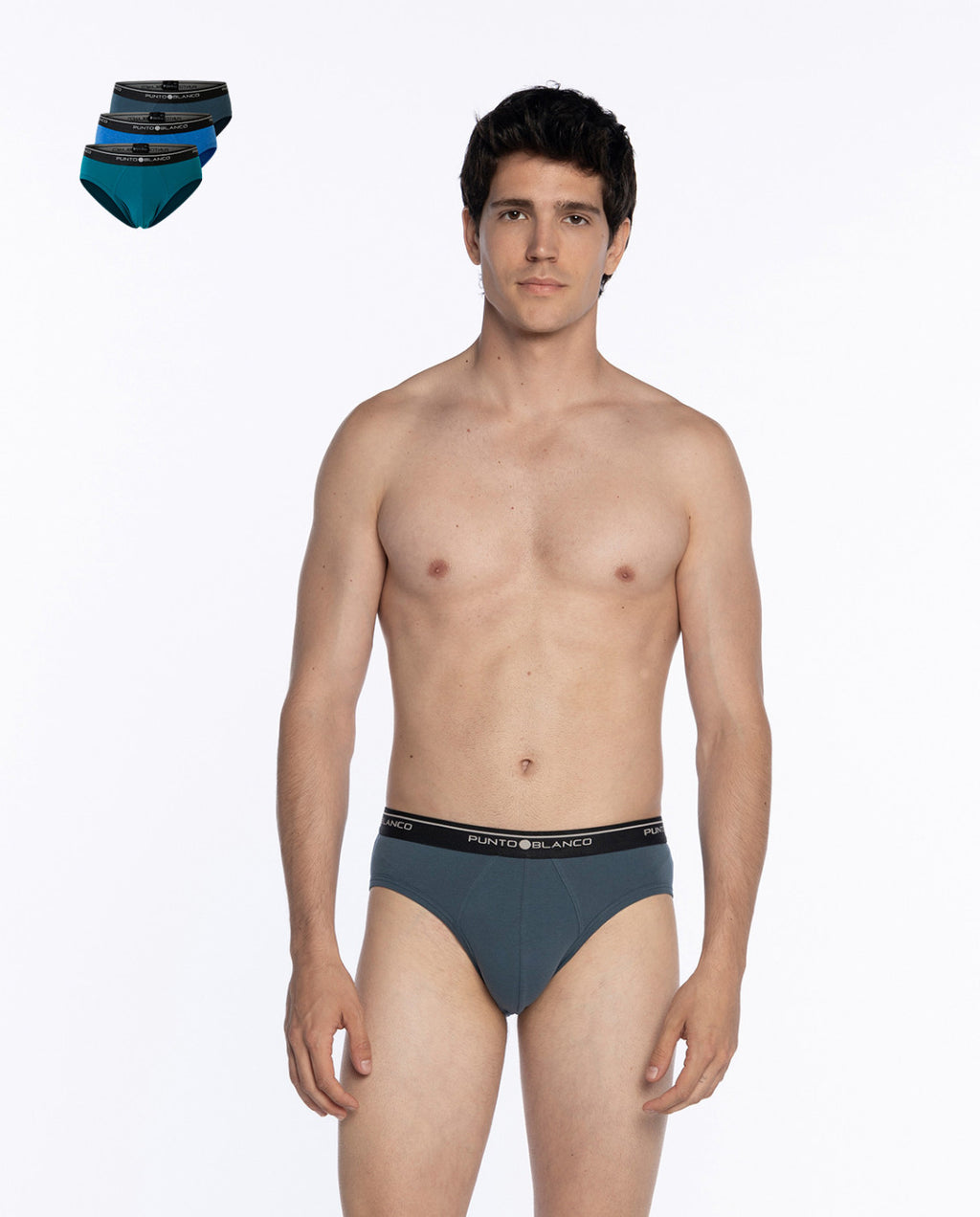 PACK-3 SLIPS BASIC PUNTO BLANCO 674