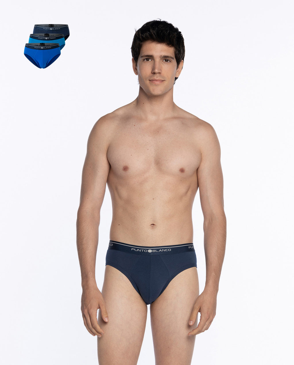 PACK-3 SLIPS BASIX PUNTO BLANCO 673