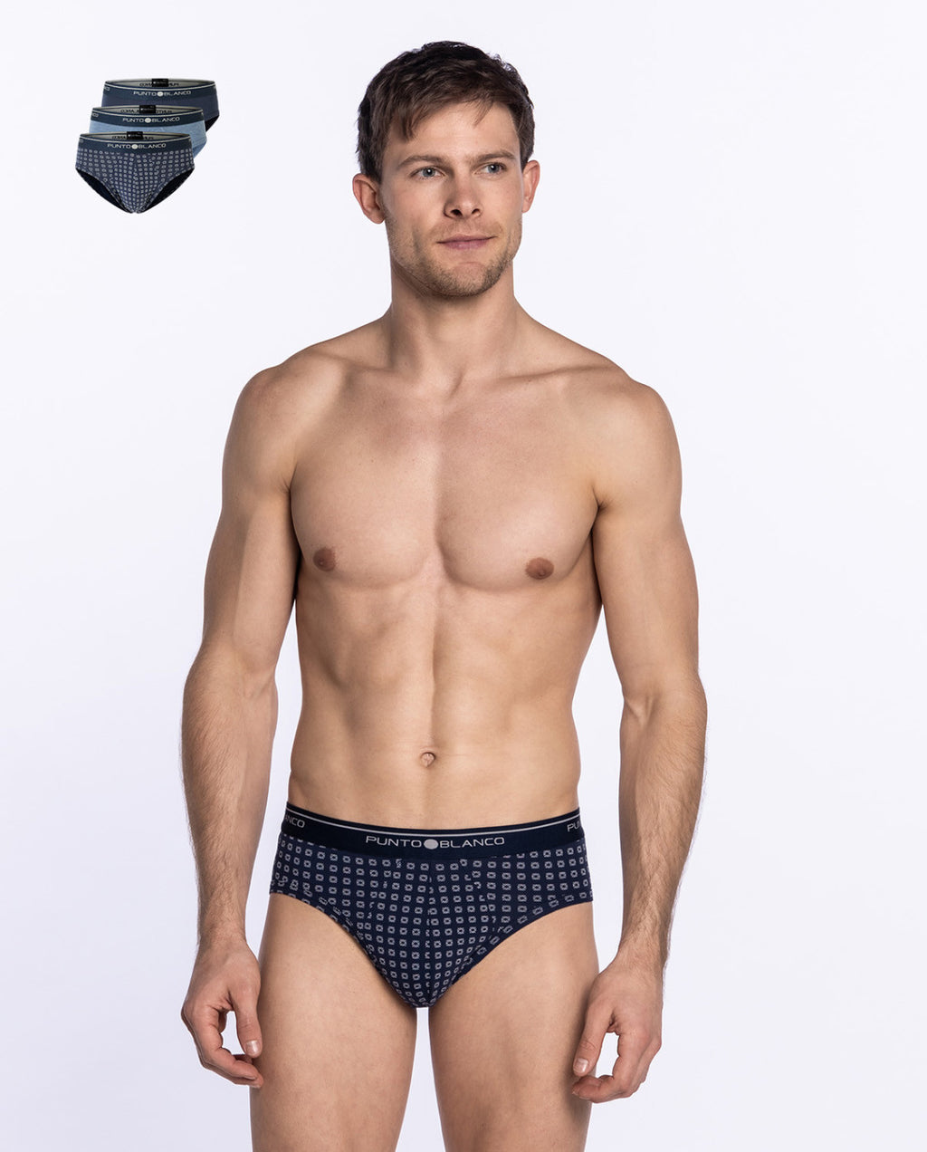 PACK-3 SLIPS BASIX PUNTO BLANCO 539