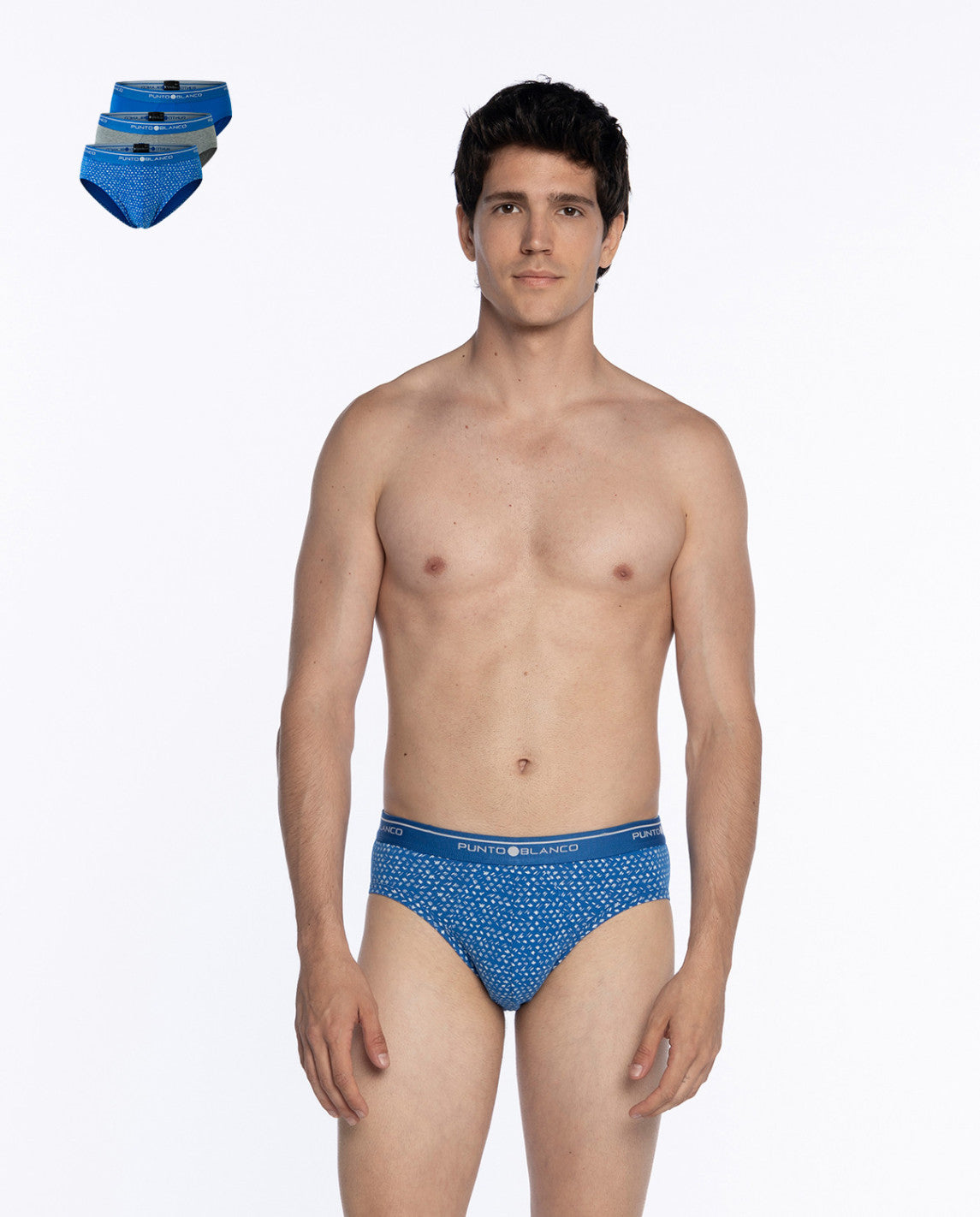 PACK-3 SLIPS BASIX PUNTO BLANCO 677