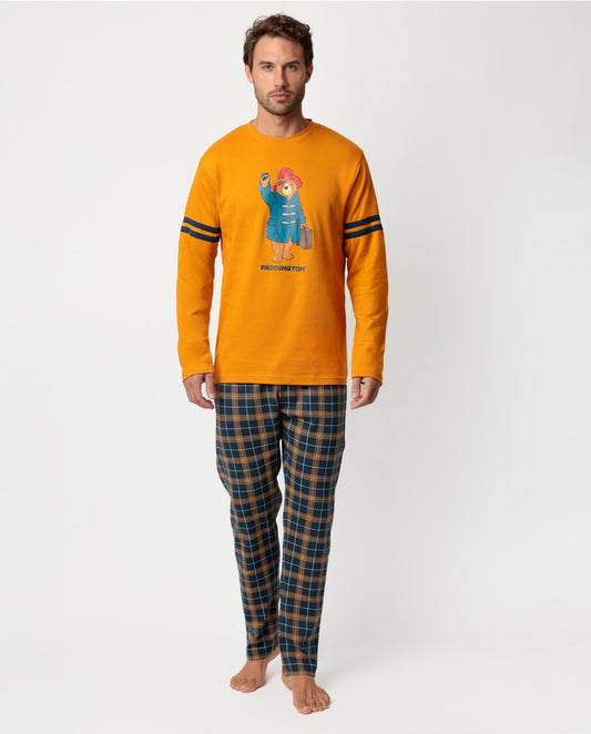 PIJAMA MANGA LARGA HOMBRE PADDINGTON MOSTAZA