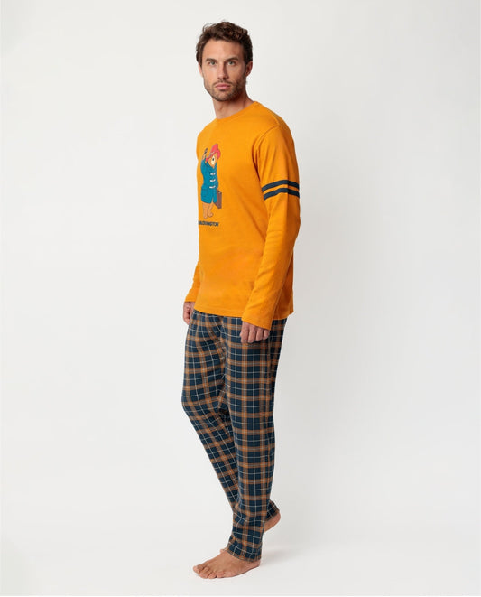 PIJAMA MANGA LARGA HOMBRE PADDINGTON MOSTAZA