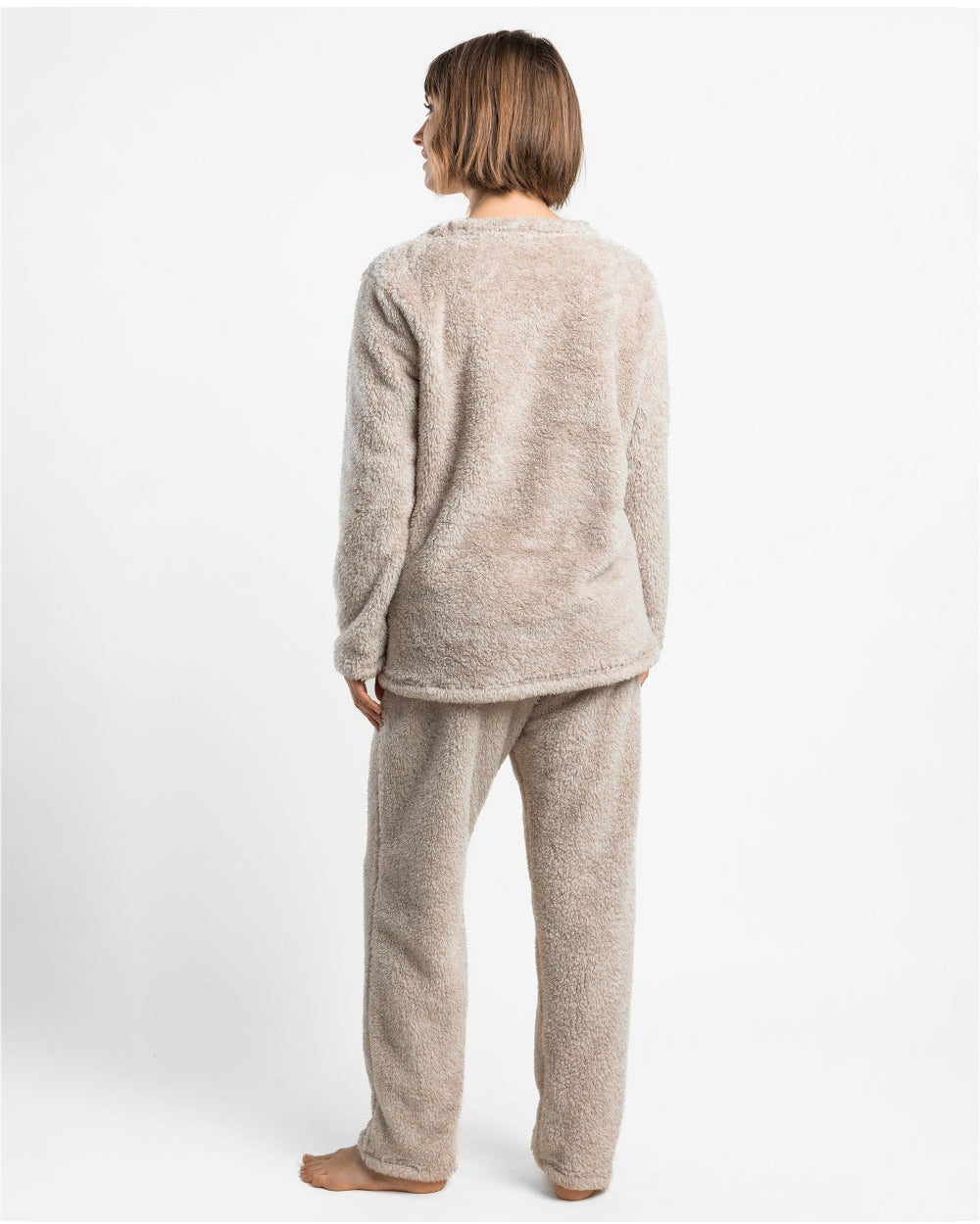 Pijama mujer peanuts snoopy mountain beige coral polar