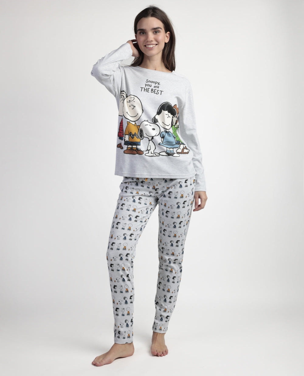 PIJAMA MANGA LARGA MUJER SNOOPY & FRIENDS