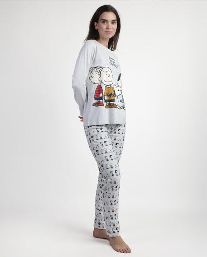 PIJAMA MANGA LARGA MUJER SNOOPY & FRIENDS