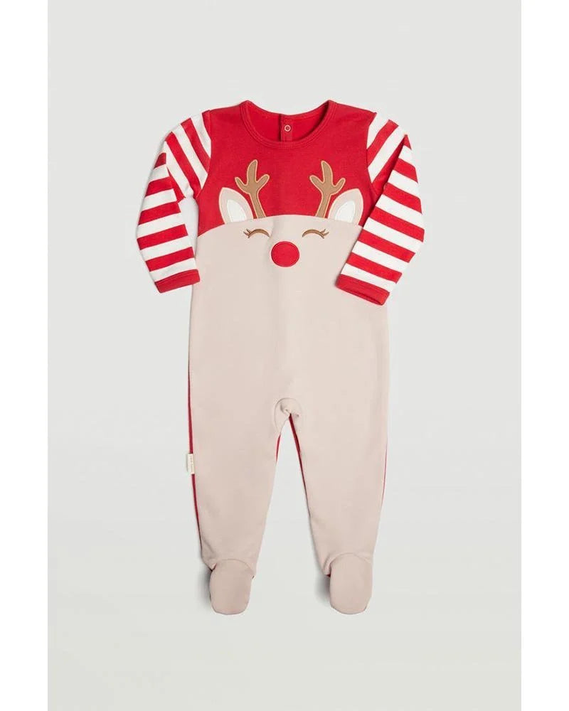 PELELE BEBÉ RENO NAVIDEÑO ROJO