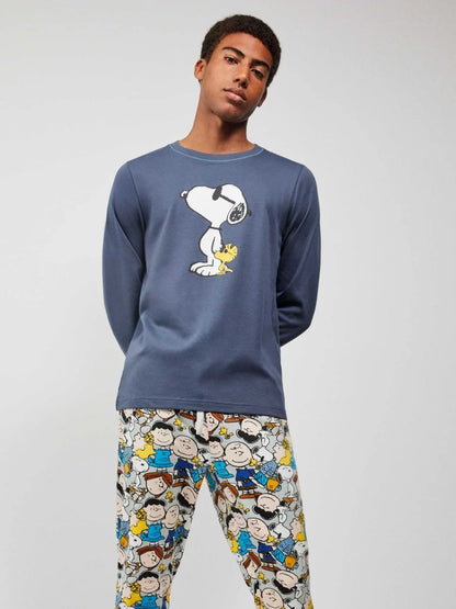 PIJAMA MANGA LARGA HOMBRE SNOOPY VIBES