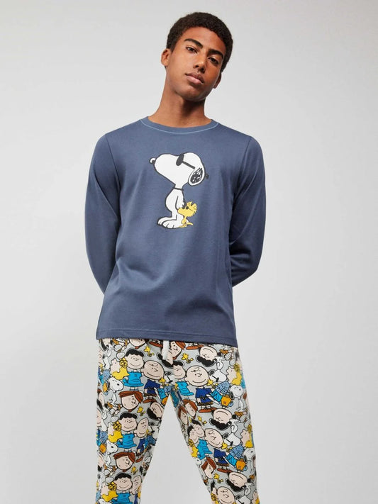 PIJAMA MANGA LARGA HOMBRE SNOOPY VIBES