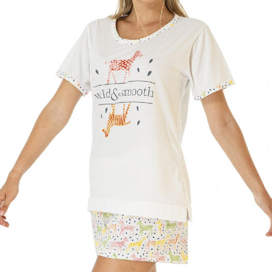PIJAMA INFANTIL MANGA CORTA JIRAFA