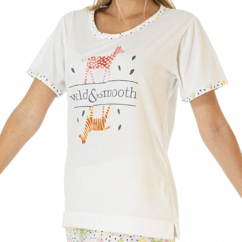 PIJAMA INFANTIL MANGA CORTA JIRAFA