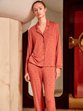 Pijama camisero mujer con estampado monogram