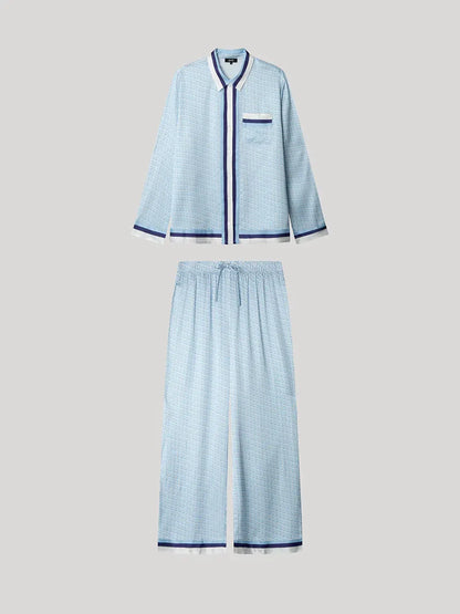 PIJAMA ABIERTO MANGA LARGA MUJER MONOGRAM