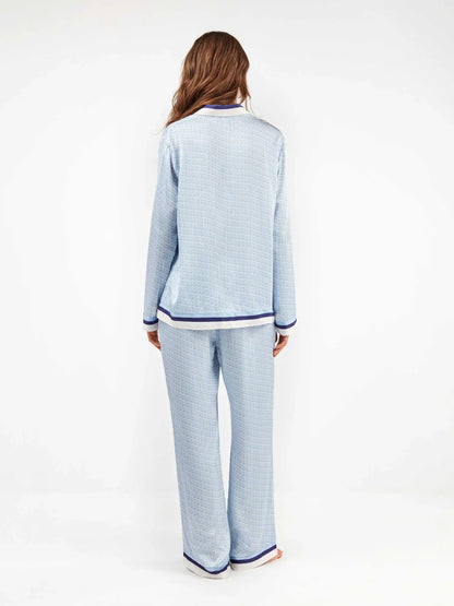 PIJAMA ABIERTO MANGA LARGA MUJER MONOGRAM