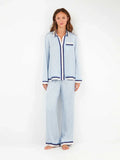 PIJAMA ABIERTO MANGA LARGA MUJER MONOGRAM