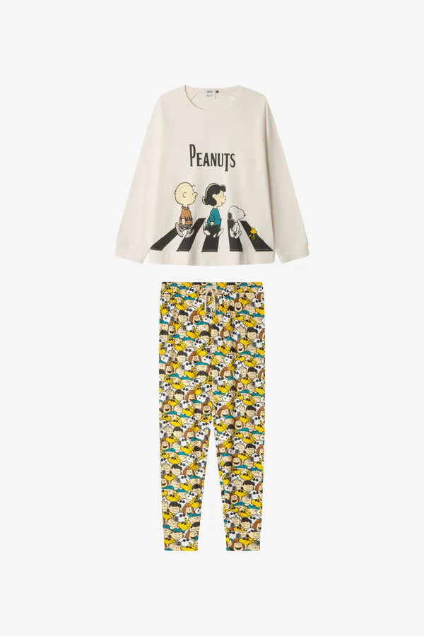 PIJAMA MANGA LARGA MUJER PEANUTS BEATLES