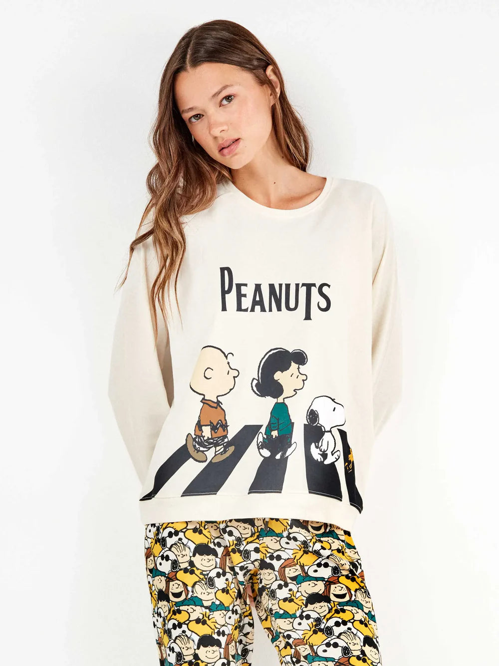 PIJAMA MANGA LARGA MUJER PEANUTS BEATLES