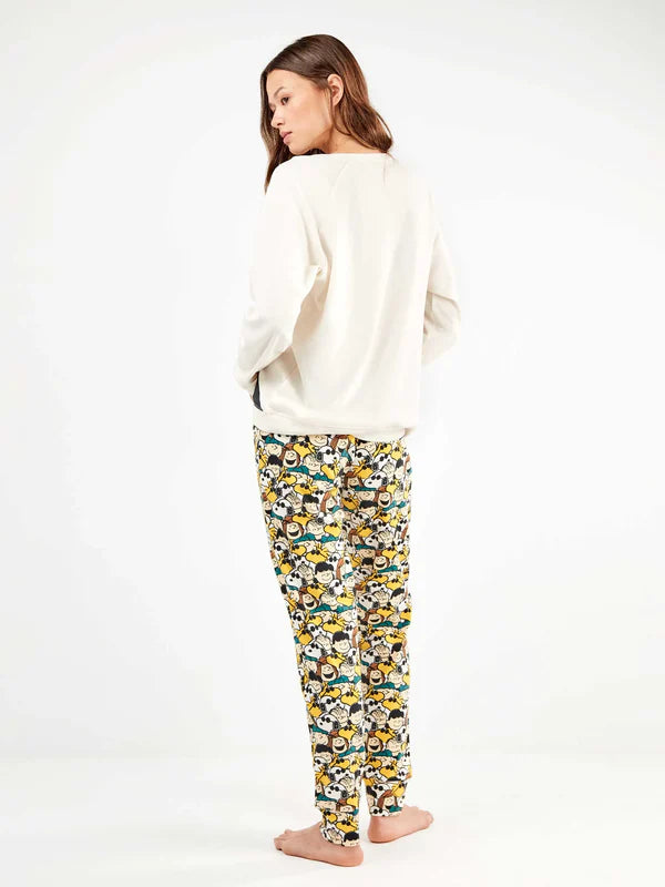 PIJAMA MANGA LARGA MUJER PEANUTS BEATLES