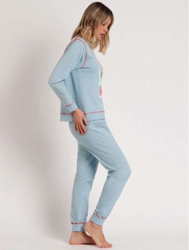 PIJAMA MANGA LARGA MUJER FELPA WINTER CLUB