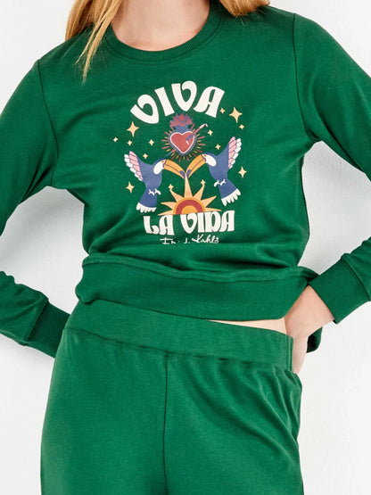 PIJAMA MANGA LARGA MUJER VIVA LA VIDA