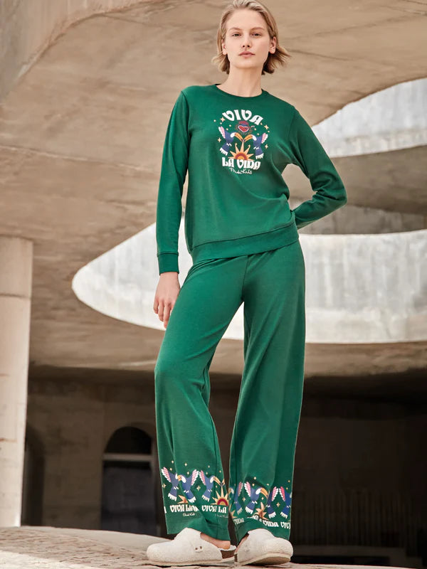 PIJAMA MANGA LARGA MUJER VIVA LA VIDA