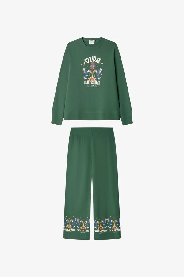 PIJAMA MANGA LARGA MUJER VIVA LA VIDA