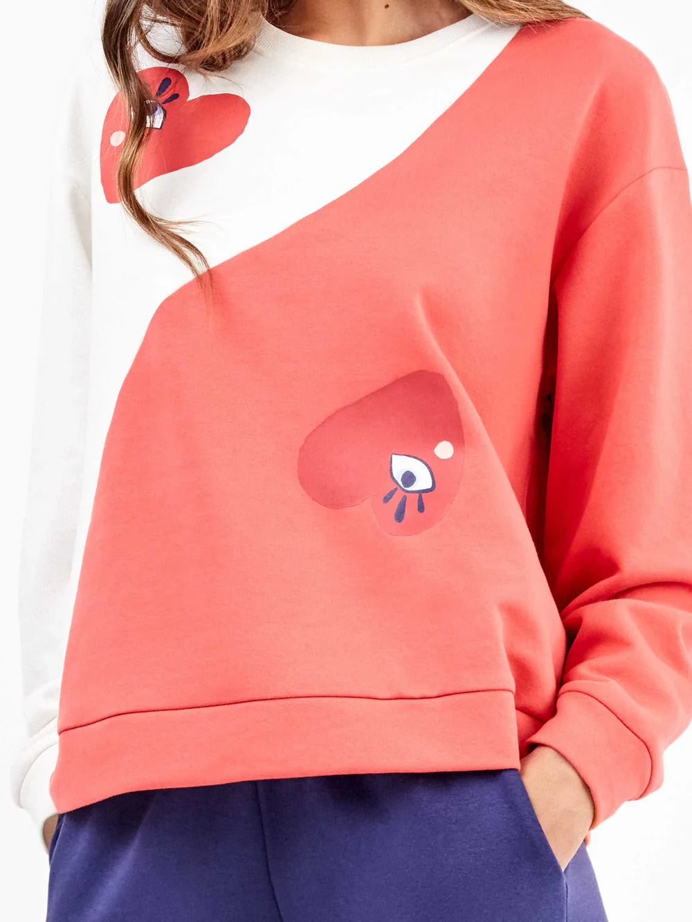 PIJAMA MANGA LARGA MUJER HEART MOTIFS