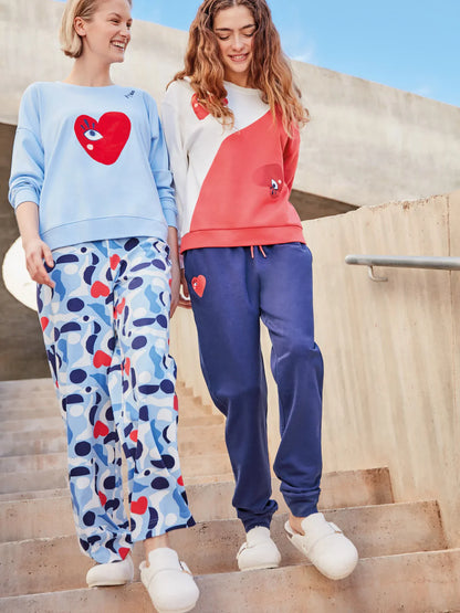 PIJAMA MANGA LARGA MUJER HEART MOTIFS
