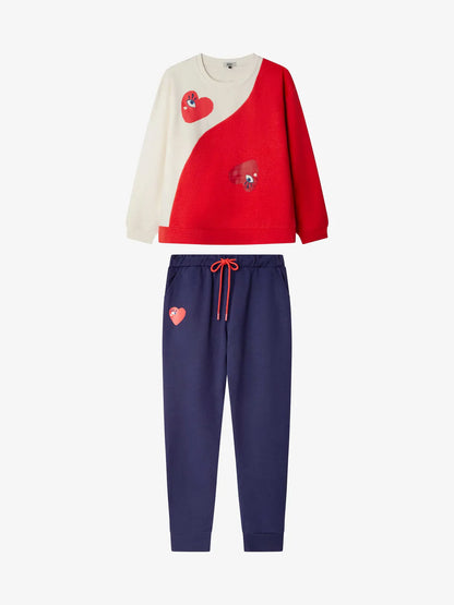 PIJAMA MANGA LARGA MUJER HEART MOTIFS