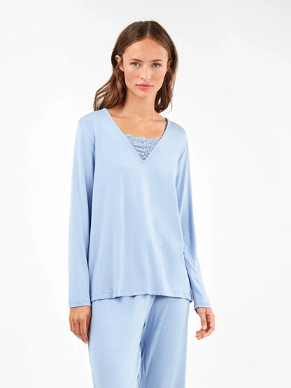 PIJAMA MANGA LARGA MUJER BASIC OCEAN