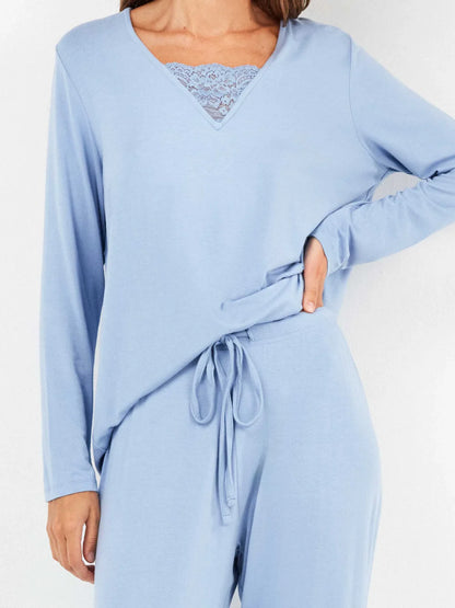 PIJAMA MANGA LARGA MUJER BASIC OCEAN