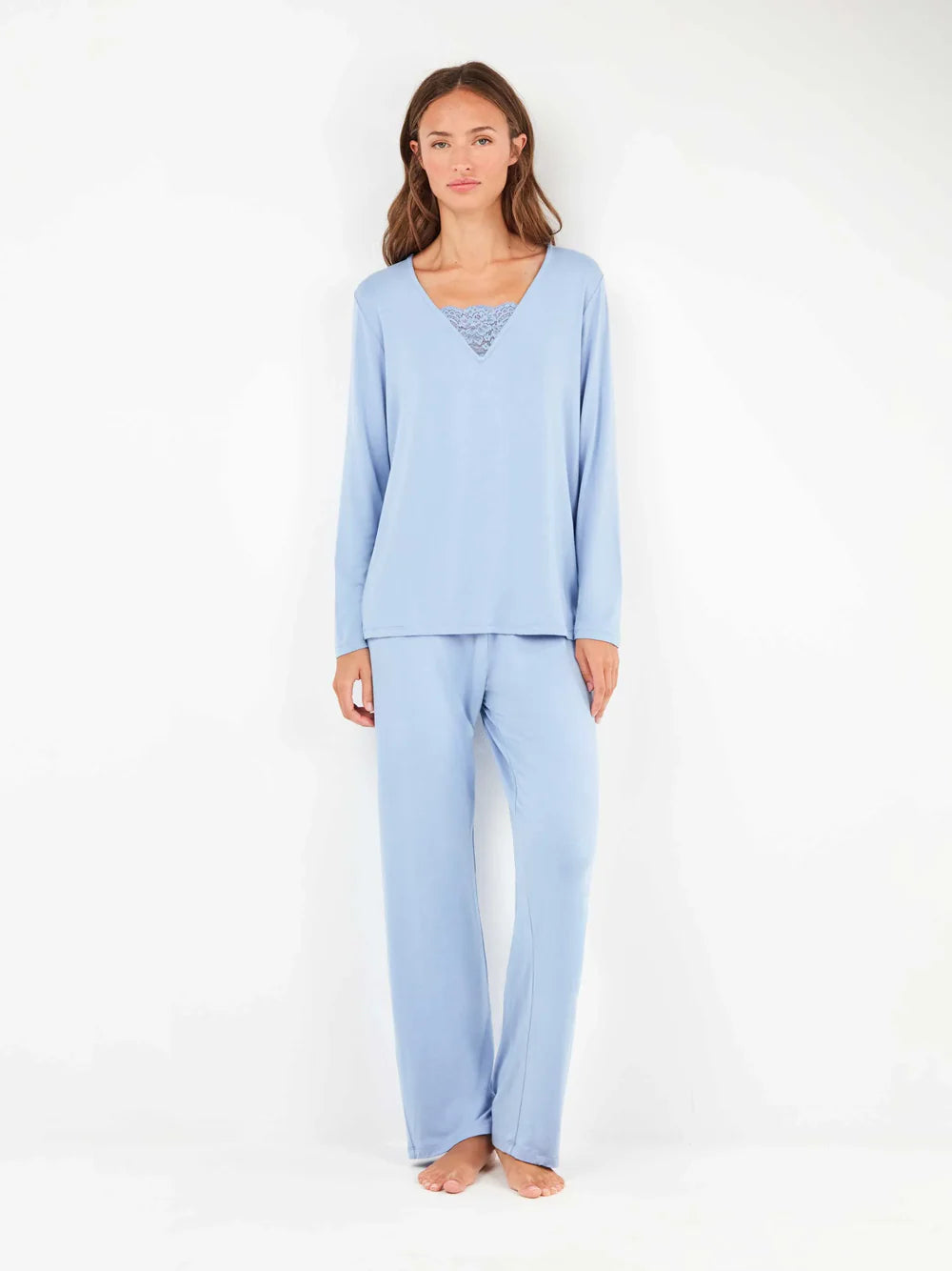 PIJAMA MANGA LARGA MUJER BASIC OCEAN