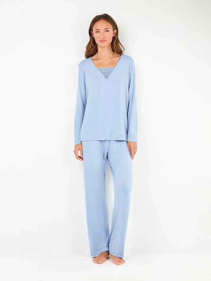PIJAMA MANGA LARGA MUJER BASIC OCEAN
