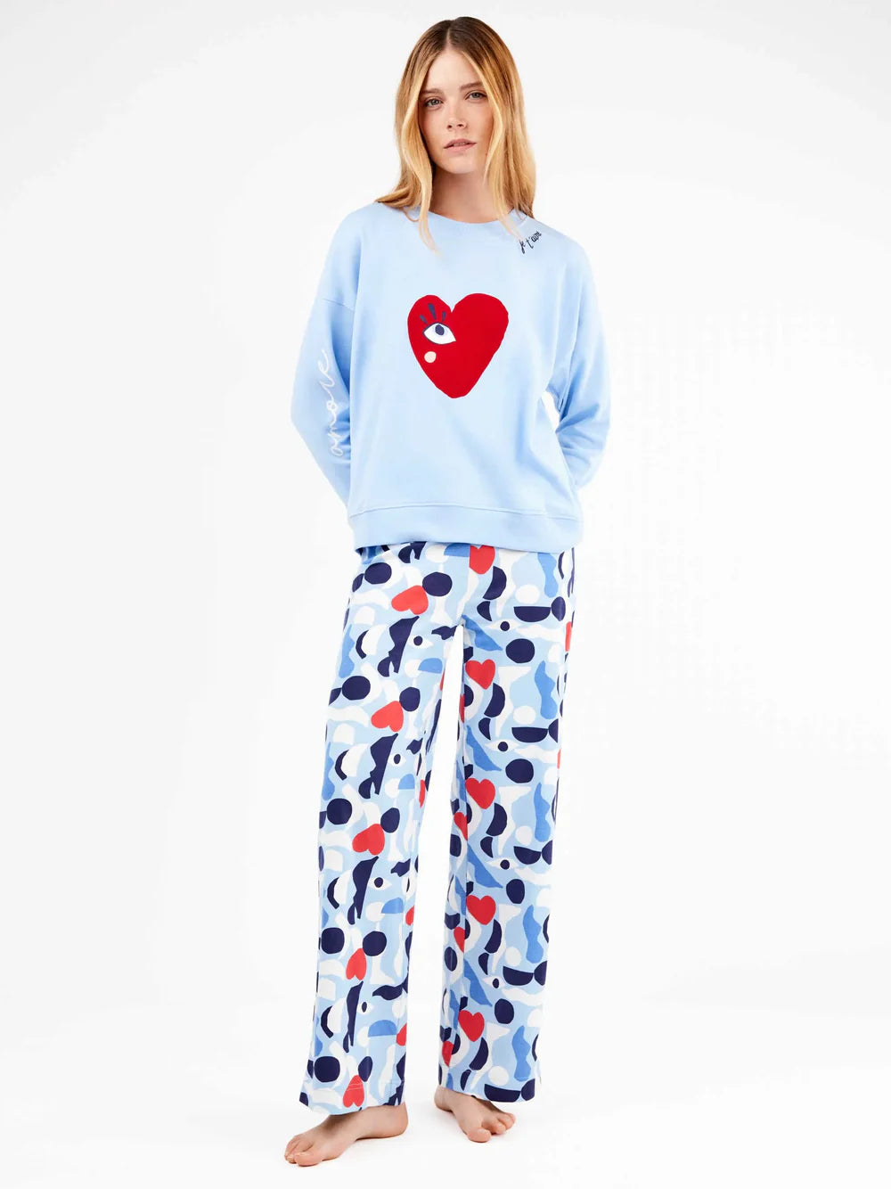 PIJAMA MANGA LARGA MUJER EYES IN MY HEART