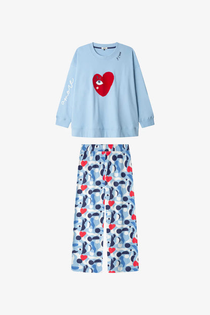 PIJAMA MANGA LARGA MUJER EYES IN MY HEART