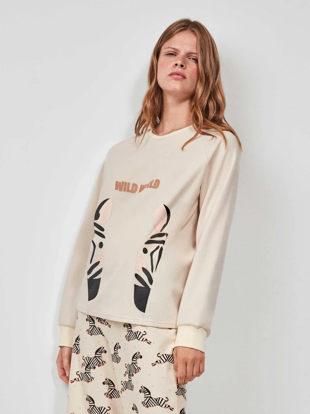 PIJAMA MANGA LARGA MUJER WILD WORLD