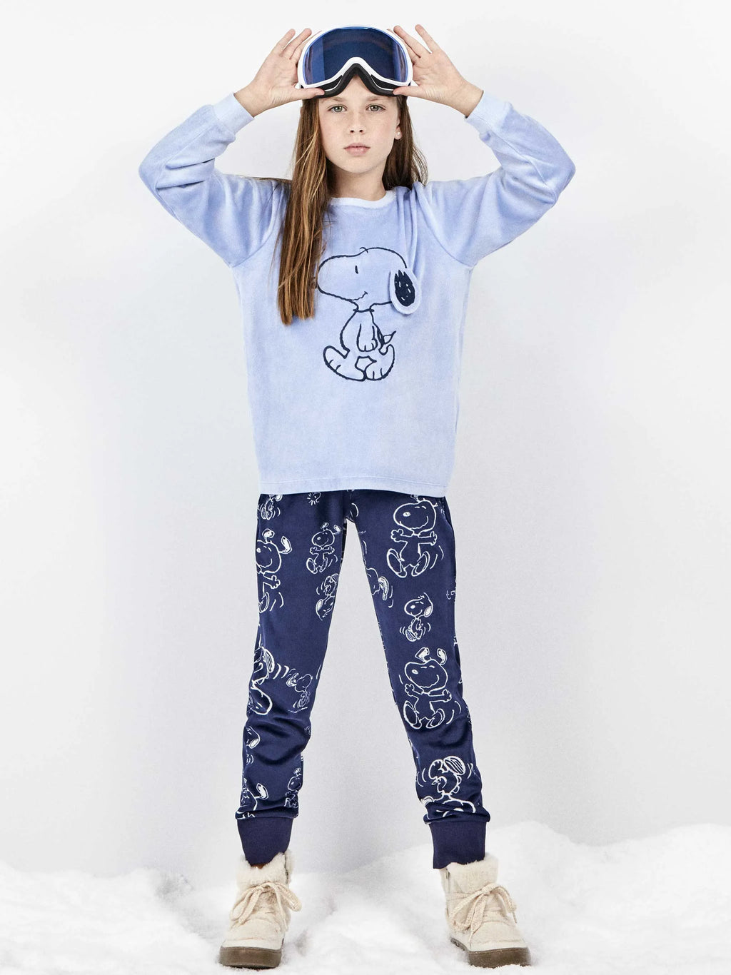 Pijama unisex infantil Snoopy polar