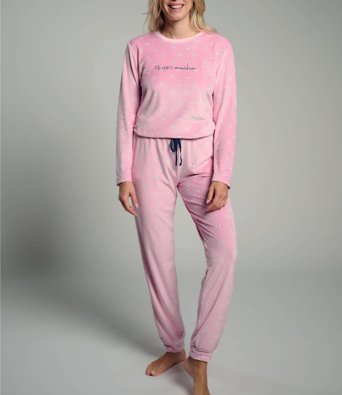 Pijama largo de mujer rosa Me Quiero Mucho