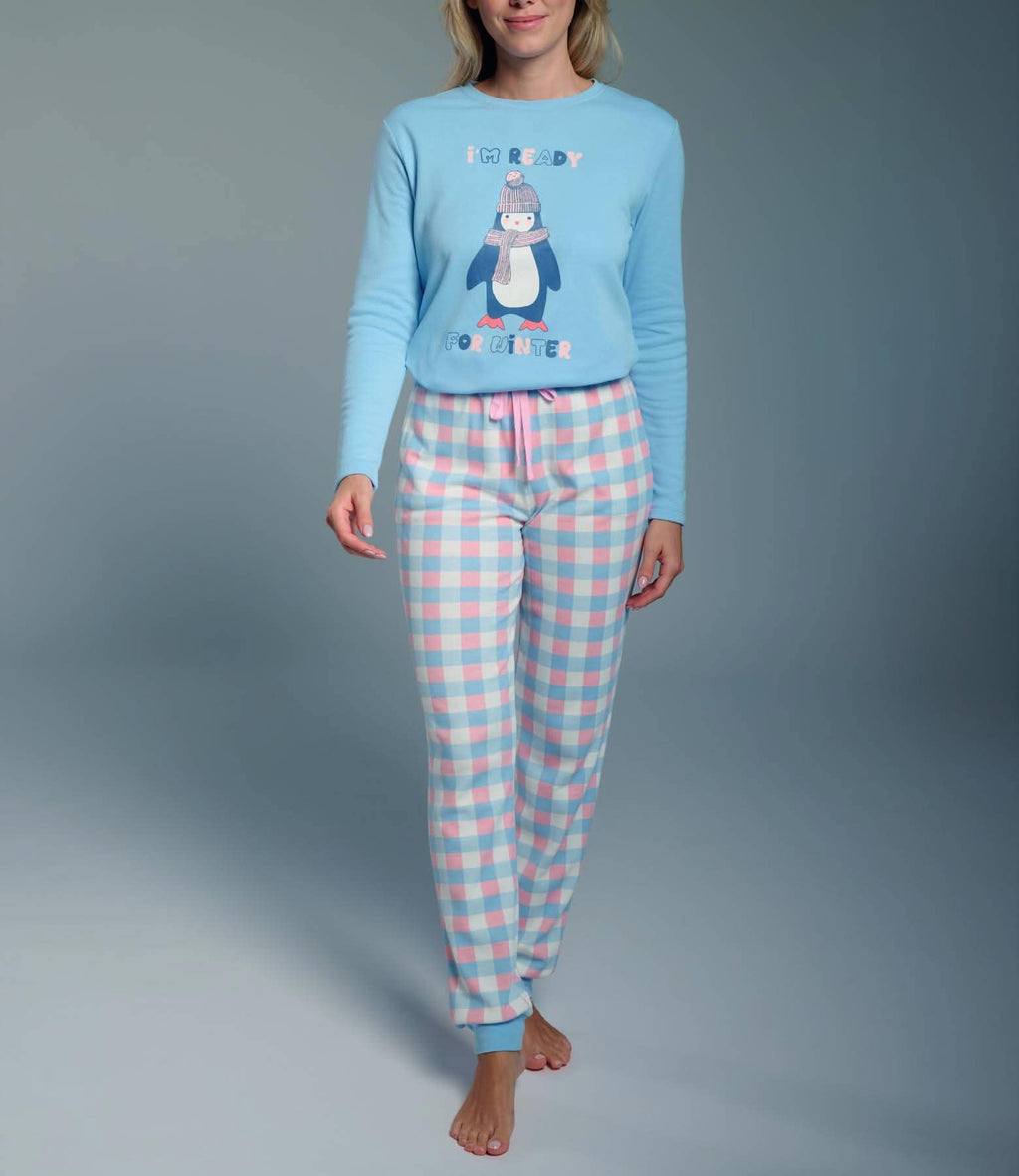 Pijama Invierno Mujer Interior Perchado Pingüino