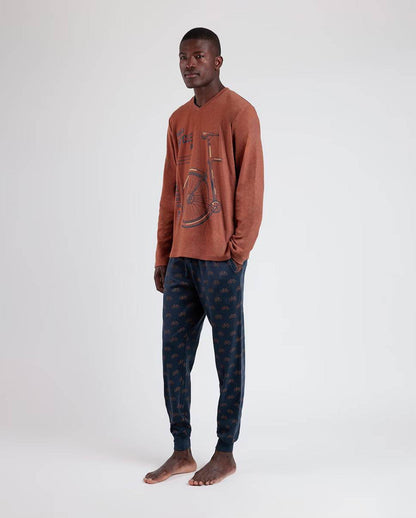 PIJAMA MANGA LARGA HOMBRE BICICLETA ANTONIO MIRÓ