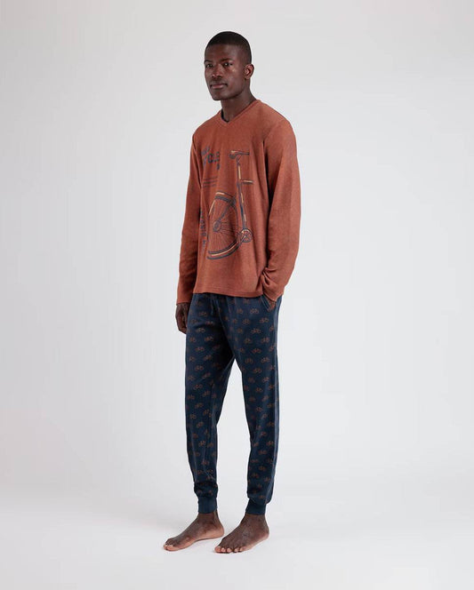 PIJAMA MANGA LARGA HOMBRE BICICLETA ANTONIO MIRÓ