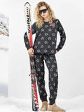Pijama largo de mujer con estampado de estrellas